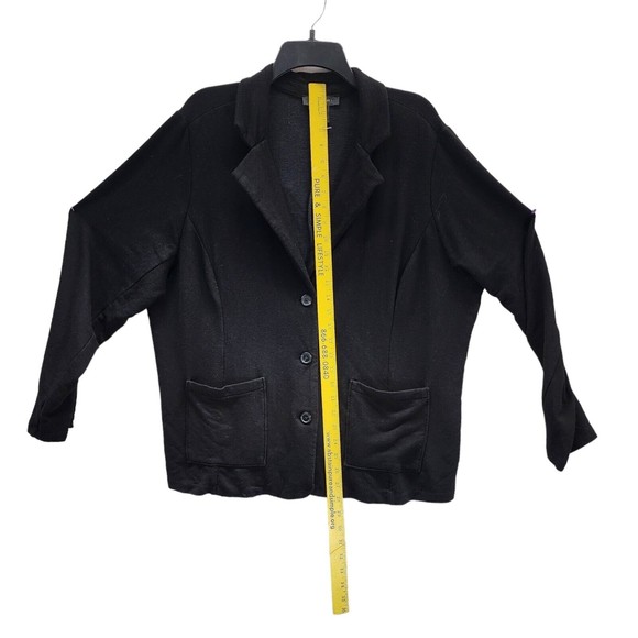 Tahari Women's Black Soft Knit Button Front Blazer Jacket Cardigan 2X Plus Size - Picture 6 of 9